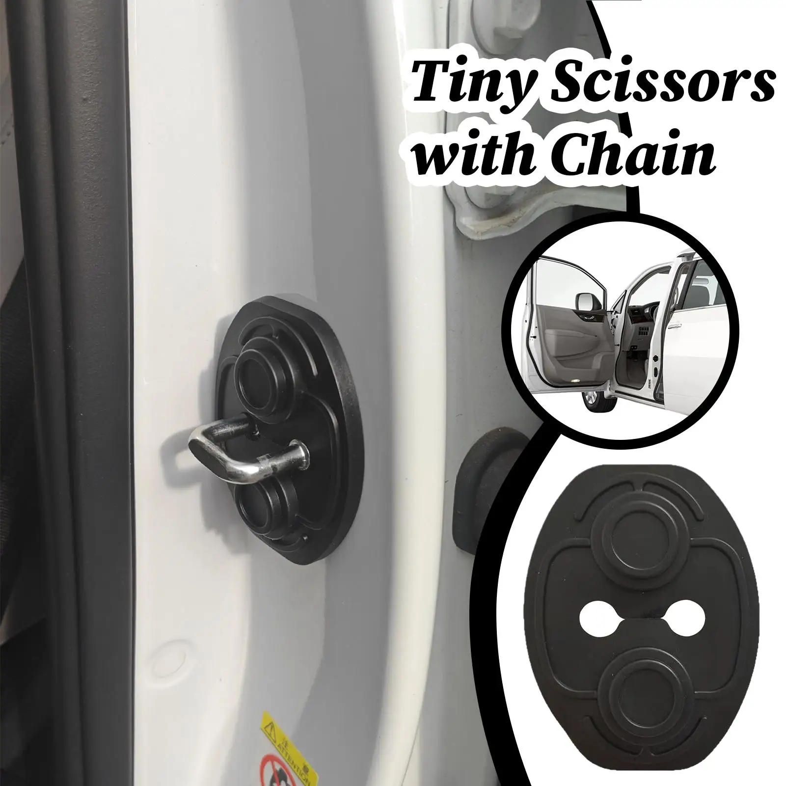 

Door Latch Cover Vehicle Door Latch Cushion Protector Shock Absorber Silent Guard Trim Decoration For Automobile Truck SUV