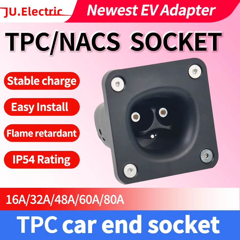 

Розетка Tesla Charge 16A/32A/50A/80A NACS Разъем «папа» для Tesla Model Y 3 S X EV Розетка 0,5 м Кабели.