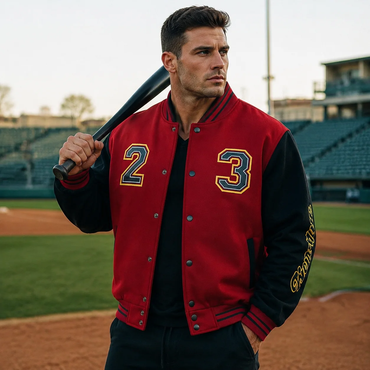 American High Street Baseball Jersey Coats Men Number 23 Baseball Uniform Outerwear Sports Uniform Jacket Fashion Couple Jackets