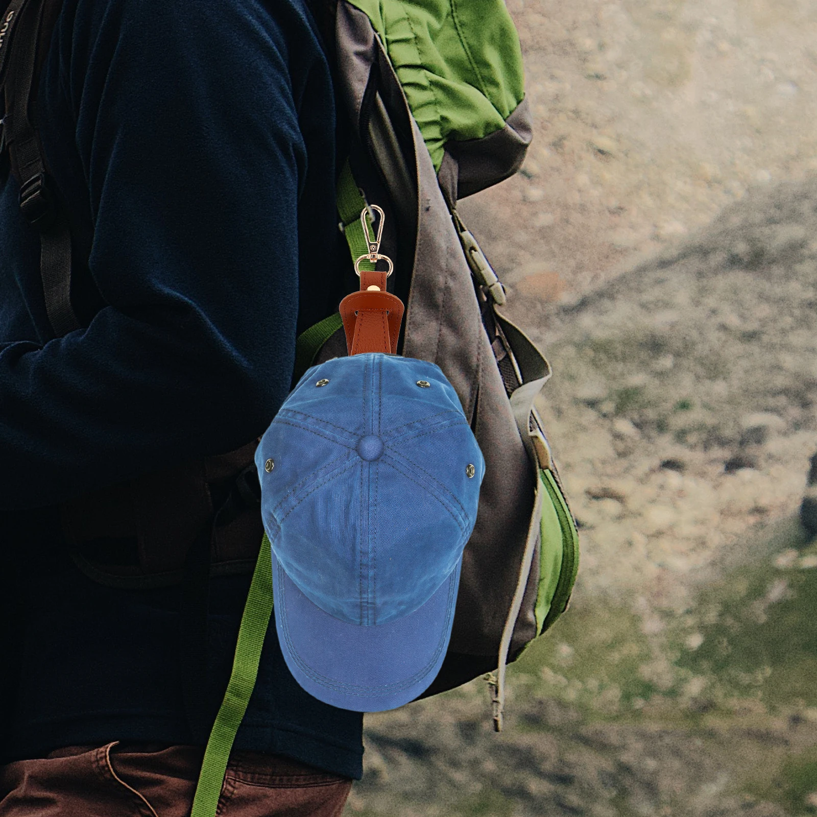 

1pcs Portable Hat Clip For Travel Windproof Cap Holder Pu Material Multifunctional Bag Accessories Exquisite Buckle Storage