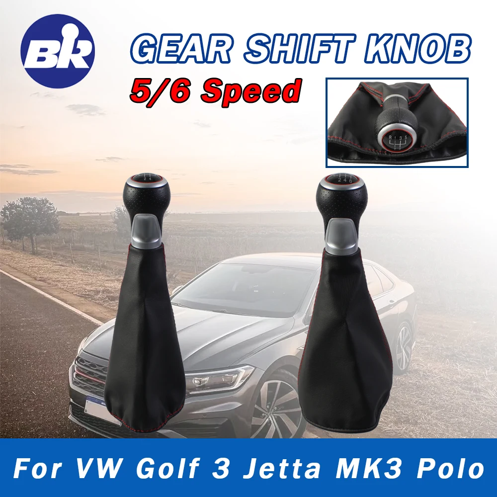 Factory Wholesale New Product Shift Knob 5 6 Speed Car Accessories Gear Shift Knob For VW Golf 3 Jetta MK3 Polo