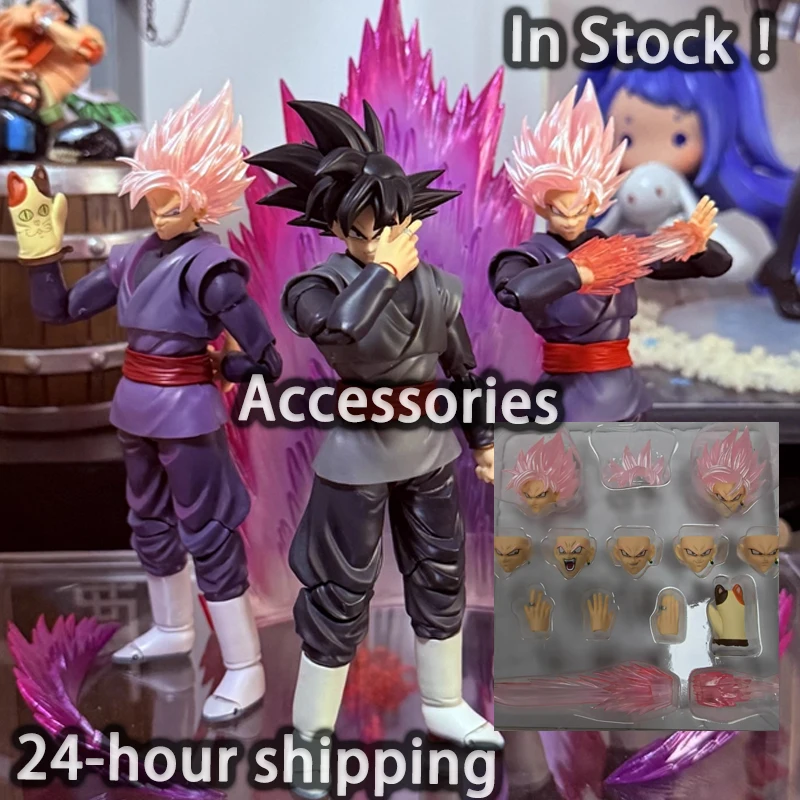 En Stock DL Dragon Ball Z Zamasu accesorios para la cabeza figuras de acción SHF Super Saiyan Rosé Son Goku negro Anime modelo Juguetes
