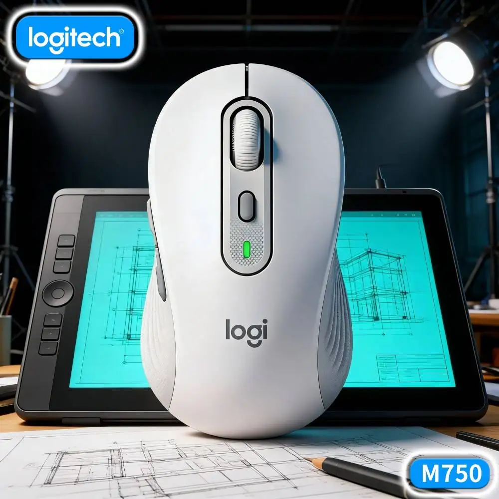 Logitech M650/M650L Ergonomic Mouse - 5 Custom Buttons, 400-4000 DPI, Multi-Platform Support, 24-Month Battery Life
