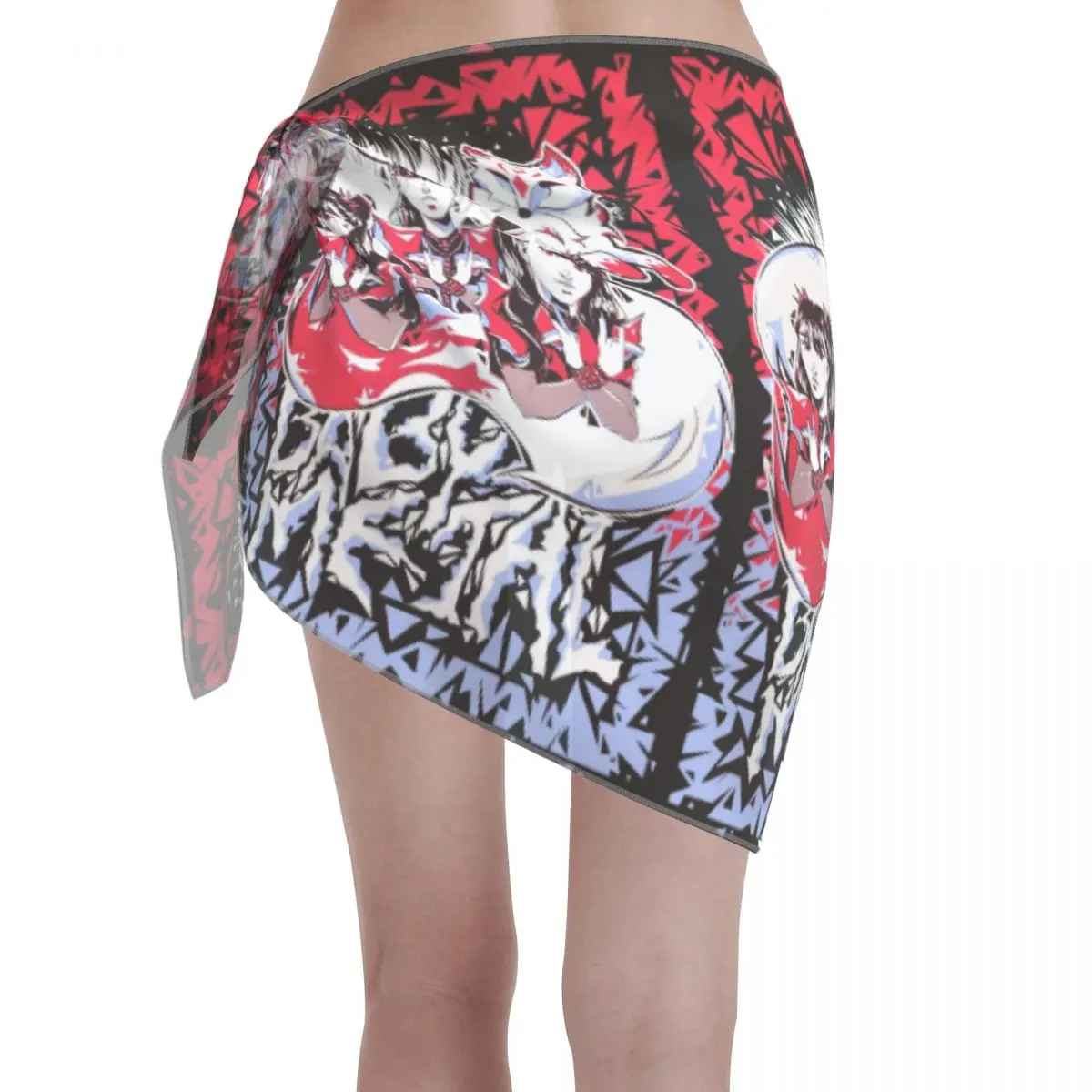 Benutzerdefinierte Rock Band Babymetal kurze Sarongs Badeanzug Cover Up gedruckt Pop Musik Star Poster Bikini Wrap Sheer Sarong Strand Wrap