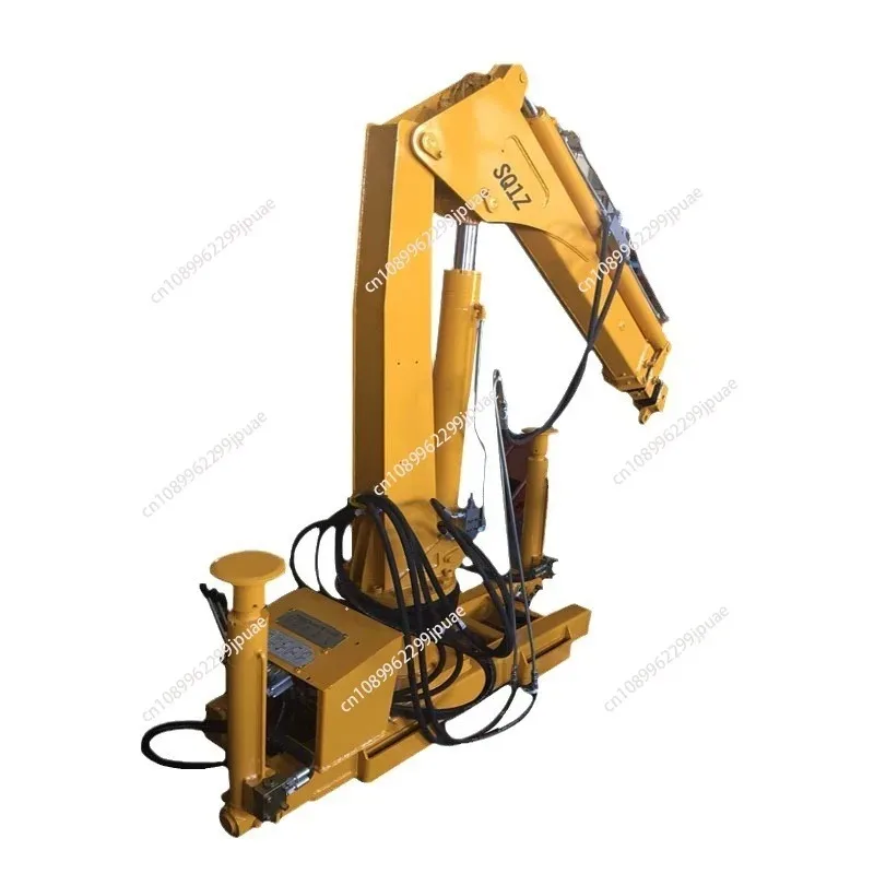 Small Hydraulic Pickup Crane 1Ton 2Ton Folding Boom Lifter Wireless Remote Control Truck Loading Hoist Accessory