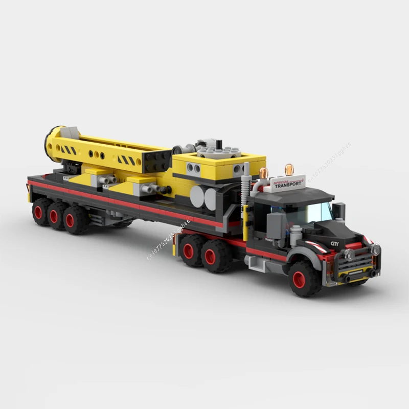 City Vehicle Transport Truck Flatbed Traile Building Blocks Model Bricks Display Collection Children's Toys Gifts