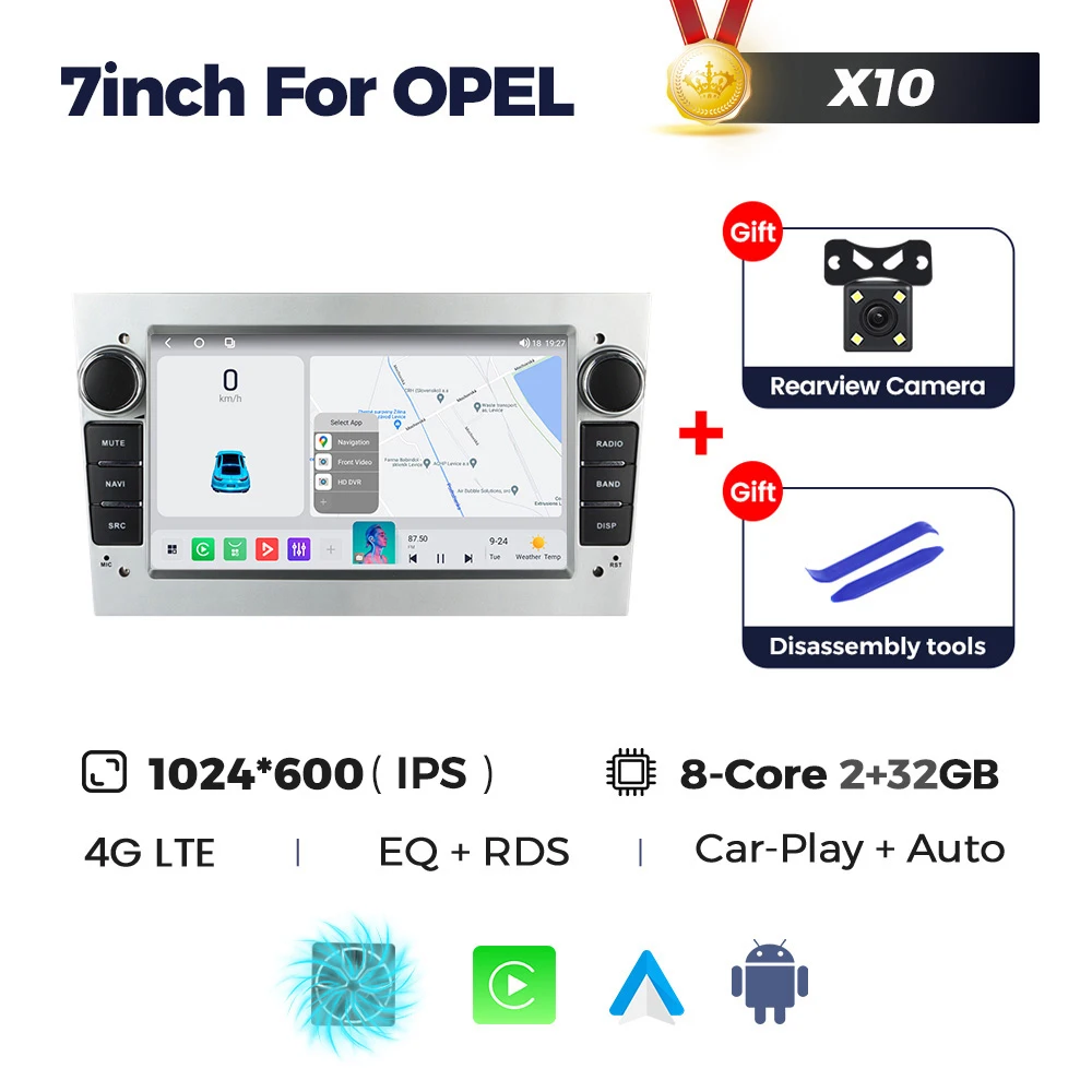 MEKEDE Auto GPS Android 14 Autoradio Carplay Voor Opel Astra H J 2004 Vectra Vauxhall Antara Zafira Corsa C D Vivaro Meriva Veda