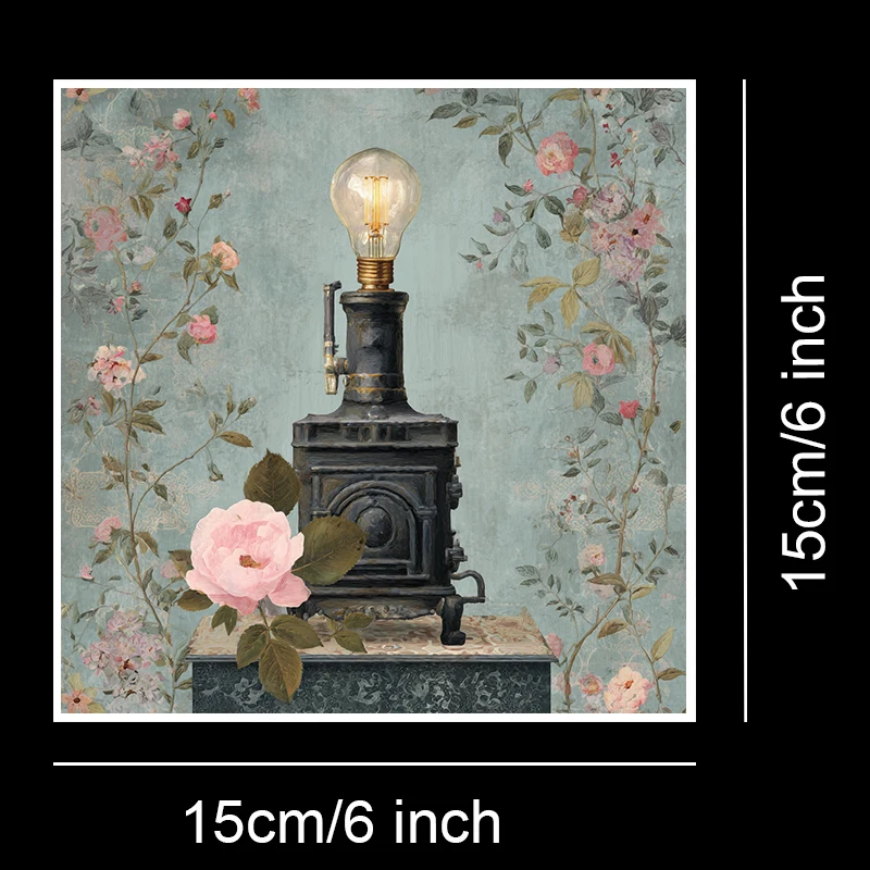 Papier do scrapbookingu 15x15 cm (36 arkuszy): Nadruki kaktusów i sukulentów z pustyni do scrapbookingu, origami i rękodzieła w stylu boho