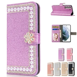 Glitter Wallet Case For Samsung Galaxy A05 S A06 A26 A36 A56 A12 A51 A52 A53 A71 A72 A73 A22 A23 A32 A33 A50 A70 S10 S9 Note20