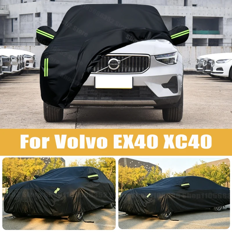 Car Cover Outdoor Protection Full Exterior Snow Cover Sunshade Dustproof Protection Cover Universal For Volvo EX40 XC40