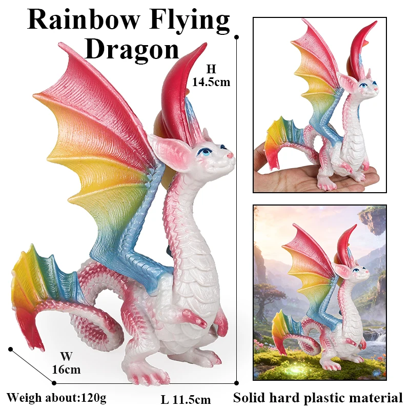 Oenux Simulation Dinosaurier Bayala Drachenbaum Monster Fledermaus Dämon Basilisk Tiermodell Actionfiguren PVC Sammlung Kinderspielzeug Geschenk – Detail 22