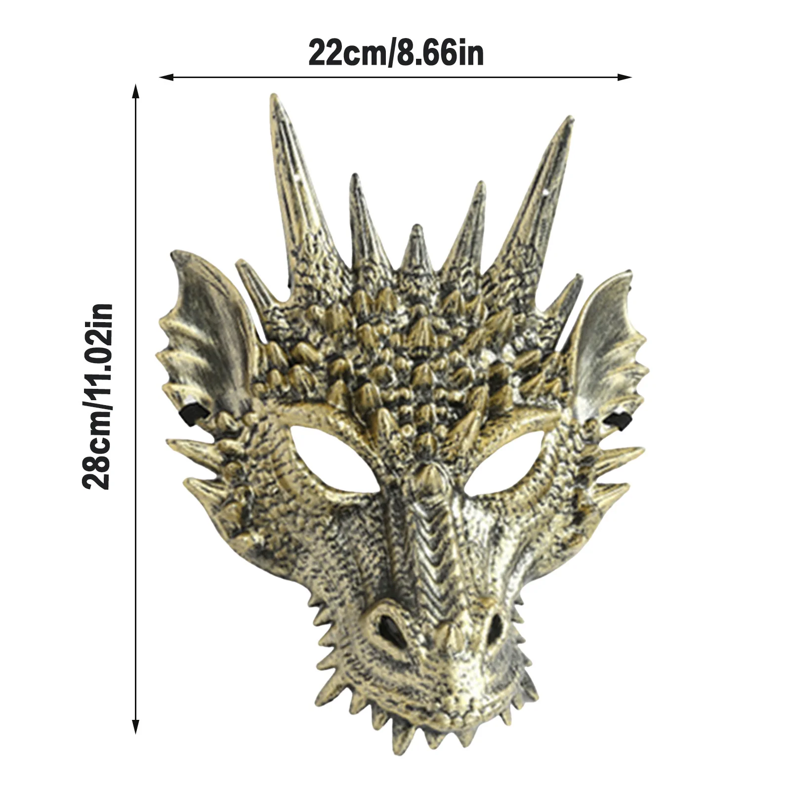 Happy Halloween Horror Dragon Mask Plastic Dragon Face Horrible Masks for Halloween Carnival Christmas Easter Party Decorations
