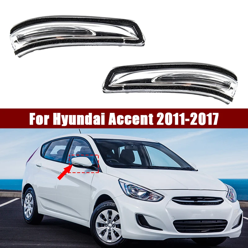 

For Hyundai Accent 2011-2017 Car Side Rearview Mirror Turn Signal Light Flashing Light Indicator Lamp 87614 1R000 87624 1R000