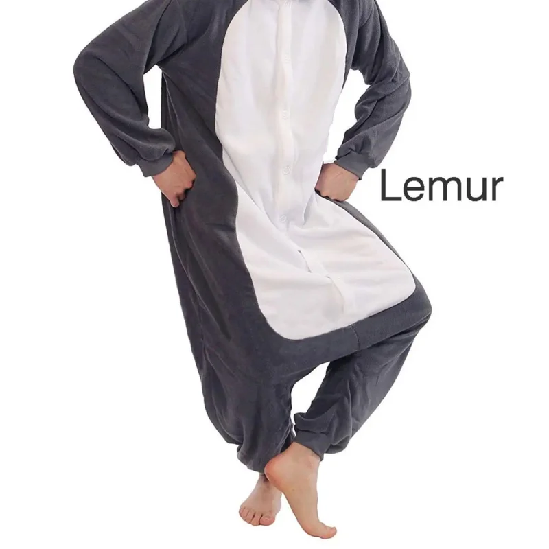 

Kigurumi Adult Lemur Pyjamas Cosplay Costume Shark Onesie Sleepwear Homewear Unisex Pajamas Party Clothing