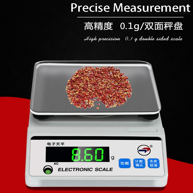 2026 مقياس إلكتروني عالي الدقة لوحة مربعة دقة 5 كجم 0.1 كجم ميزان إلكتروني دقة Hld-tp