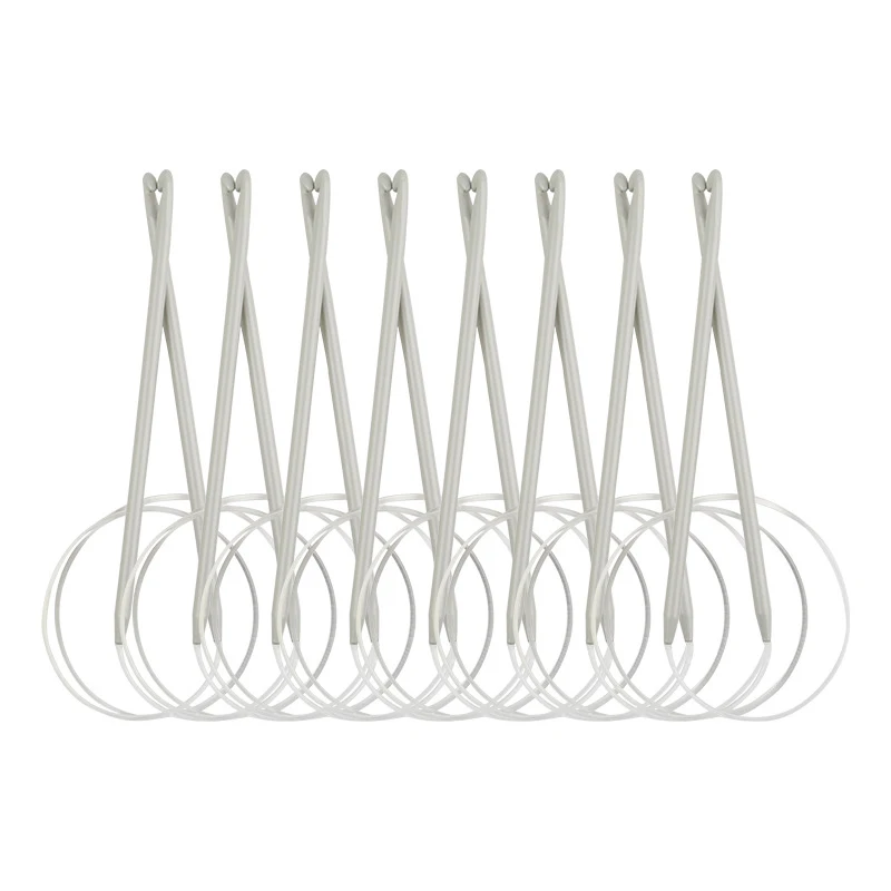 Aluminum Circular Knitting Needles Crochet Needles Pins Needle Craft Tools For Set of Knitting hooks DIY Weaving 40cm Multi Size