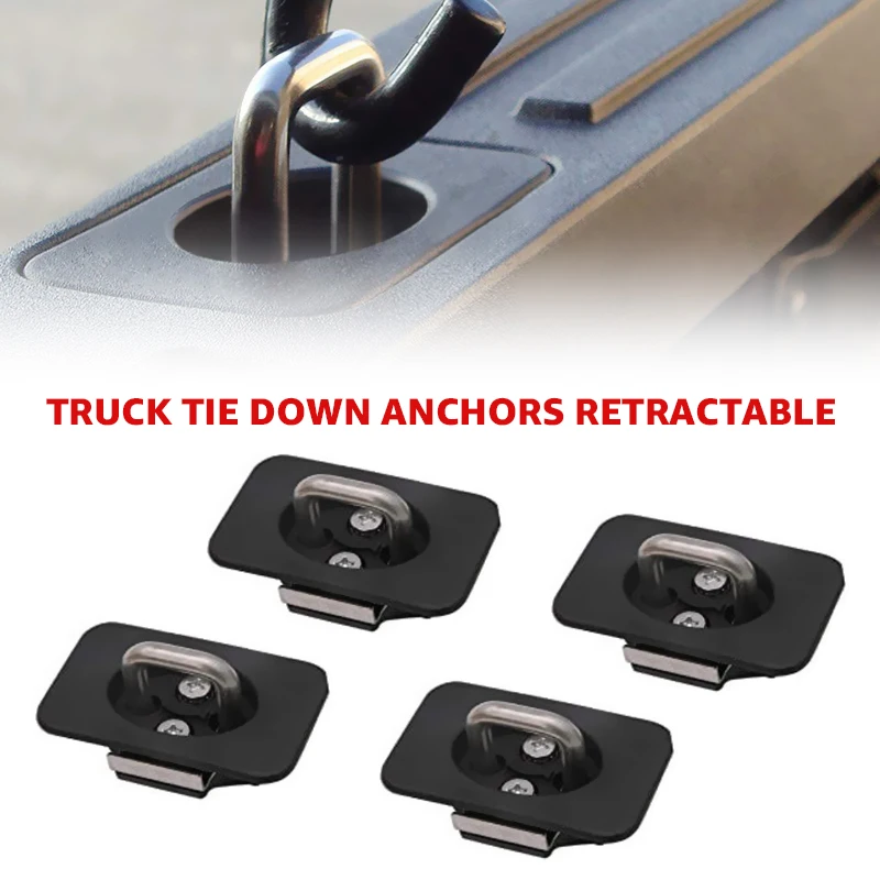 2/4pcs Car Retractable Trailer Hitch Fastener Tie Down Anchors Compatible For Ford Truck F150/F250/F350 Acesssories