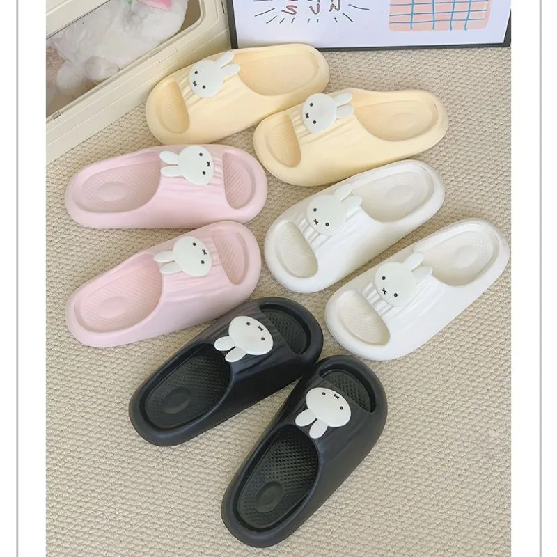 

New Kawaii Miffy Cute Cartoon Soft Soled Height Increasing Slippers for Girls Wearing Non Slip Slippers Children's Gifts