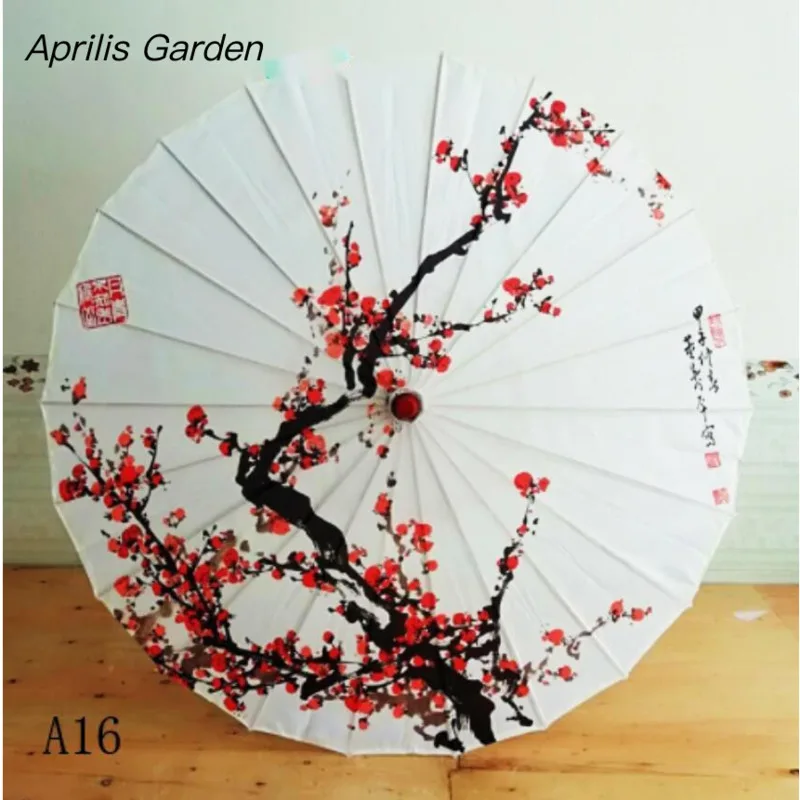 22inches 56cm Child Silk Cloth Women Umbrella Japanese Cherry Blossoms Ancient Dance Decorative Chinese Style Oil Paper Umbrella