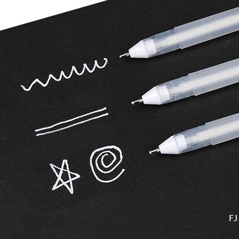 [YU]1/3Pcs 0.8mm Oily White Marker Pen Graffiti Pens Waterproof Permanent Gel Pencil Tire Painting Notebook Environmental Pen