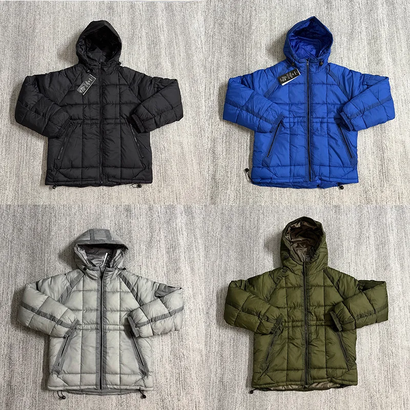 

Thiened Outdoor Hooded Cotton Jaet High Street INS Trendy Brand Winter Men Women Coat Long Sle Faion Urban Loose Fit