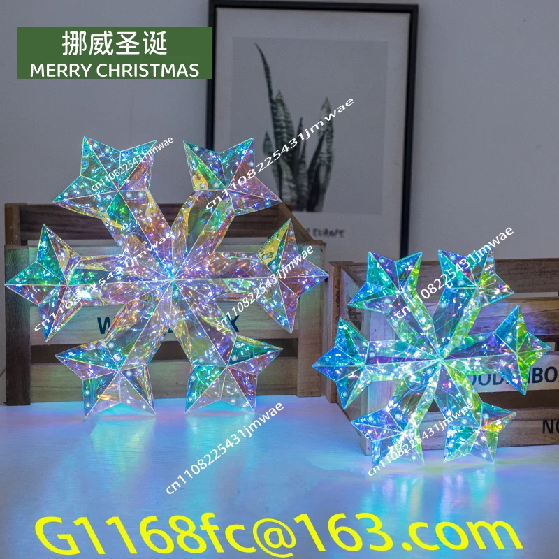 Christmas Day decoration Symphony luminous snowflake ambient light hanging pendant shopping mall hotel window outdoor decoration