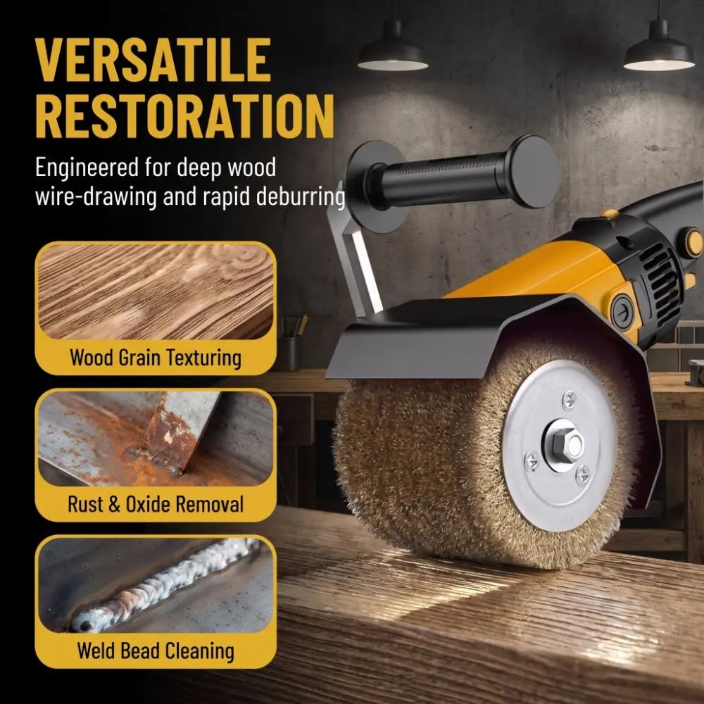 Copper Coated Steel Wire Polishing Wheel Steel Wire Roller Metal Wire Brush Wire Brush Wheel Oxidation Removal Rust Removal