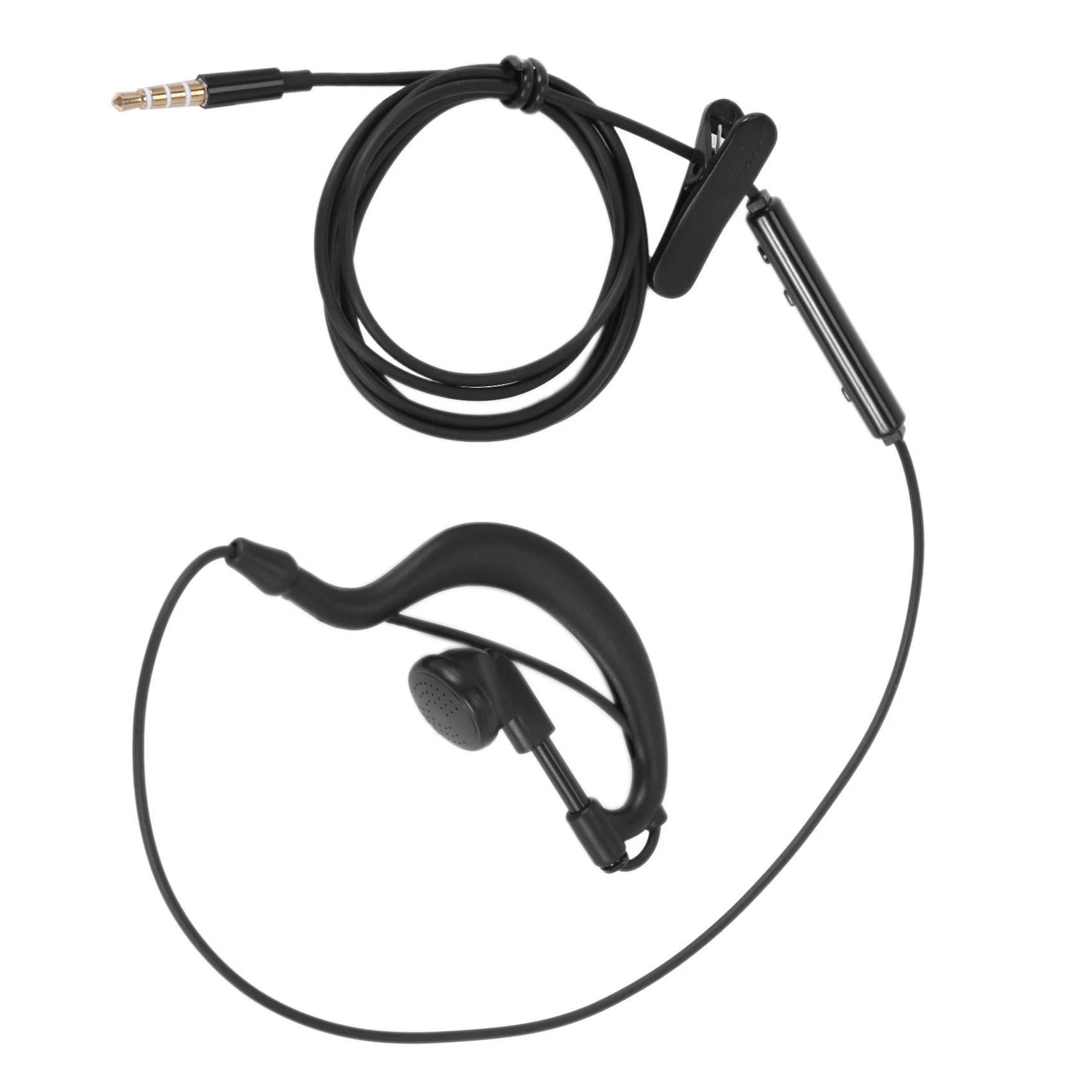 3.5mm Single In-Ear Only Mono Earphone Earbud Headphone w/ Mic For Phone for Samsung