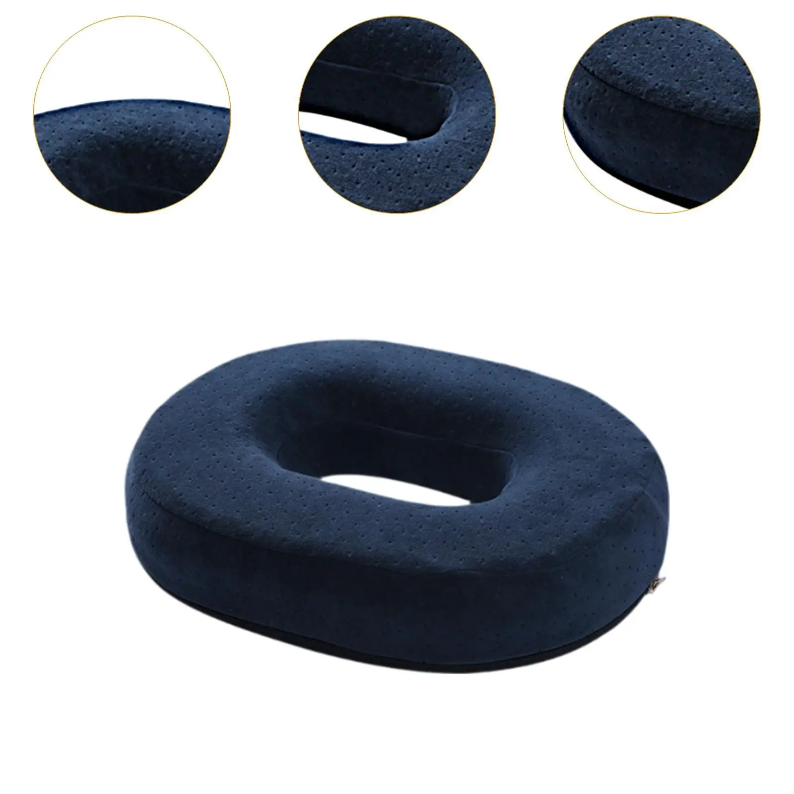 Ergonomic Office Chair Seat Cushion Memory Foam Donut Pillow Sitting Pad with Removable Cover for Desk