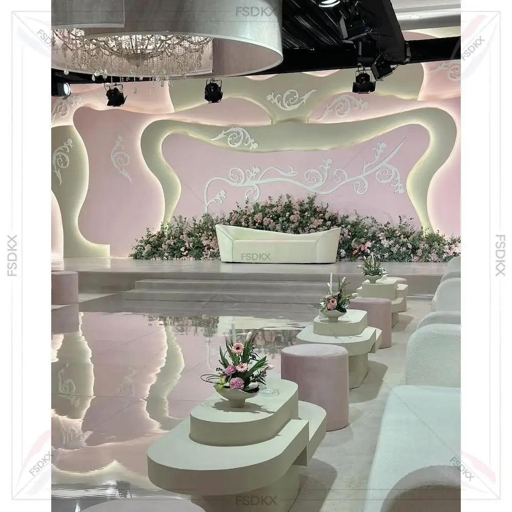 New Arrival Factory Craft Exquisite Square Wedding Stage Backdrop for Wedding Event Supplies