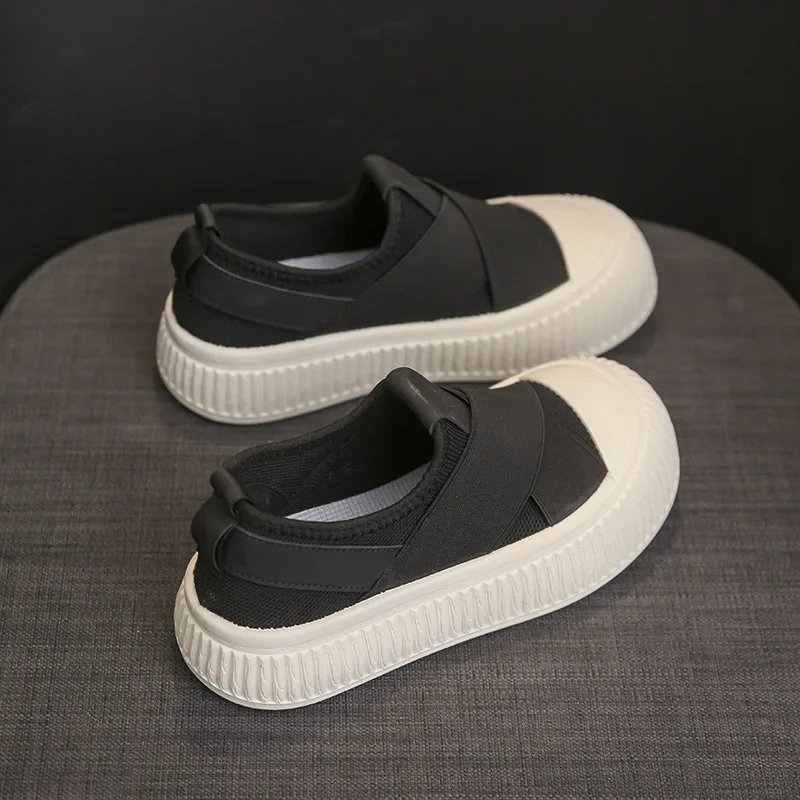 2024 baru sepatu Sneakers wanita Non-slip sepatu Platform sepatu kasual wanita karet sejuk sepatu Slip-on sepatu wanita tahan aus Tenis