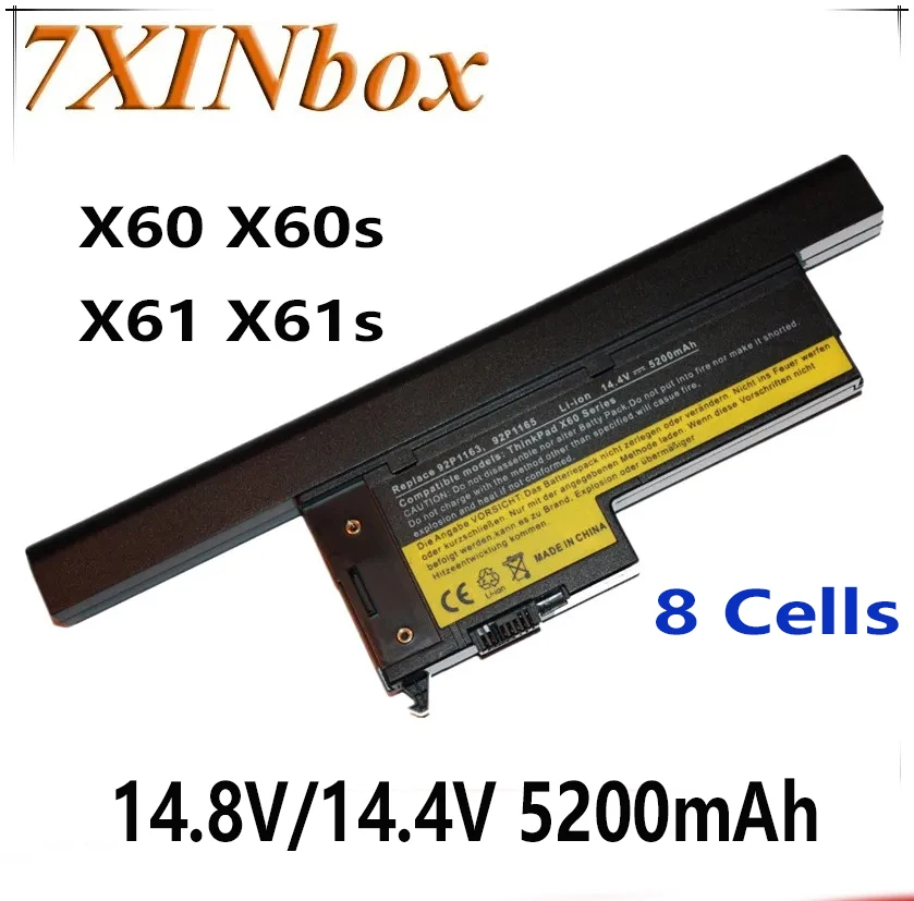 

7XINbox 8 Cells Battery For Lenovo X60 X60s X61 X61s 40Y7005 40Y7903 42T4505 92P1166 92P1168 92P1170 FRU 92P1163 92P1165 92P1167