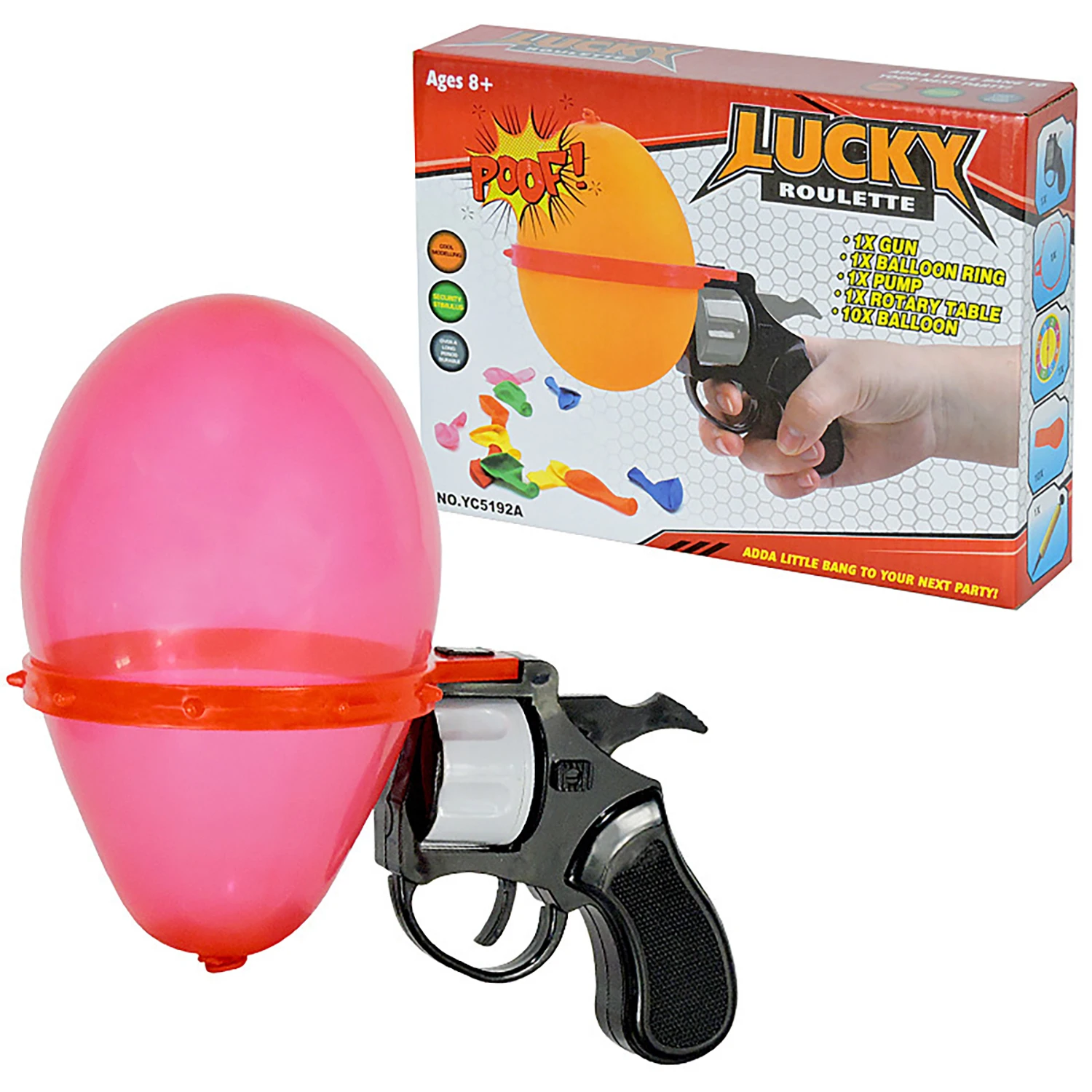 

Lucky roulette, gambling, ball gun party, parody, water ball gun party, prank toy