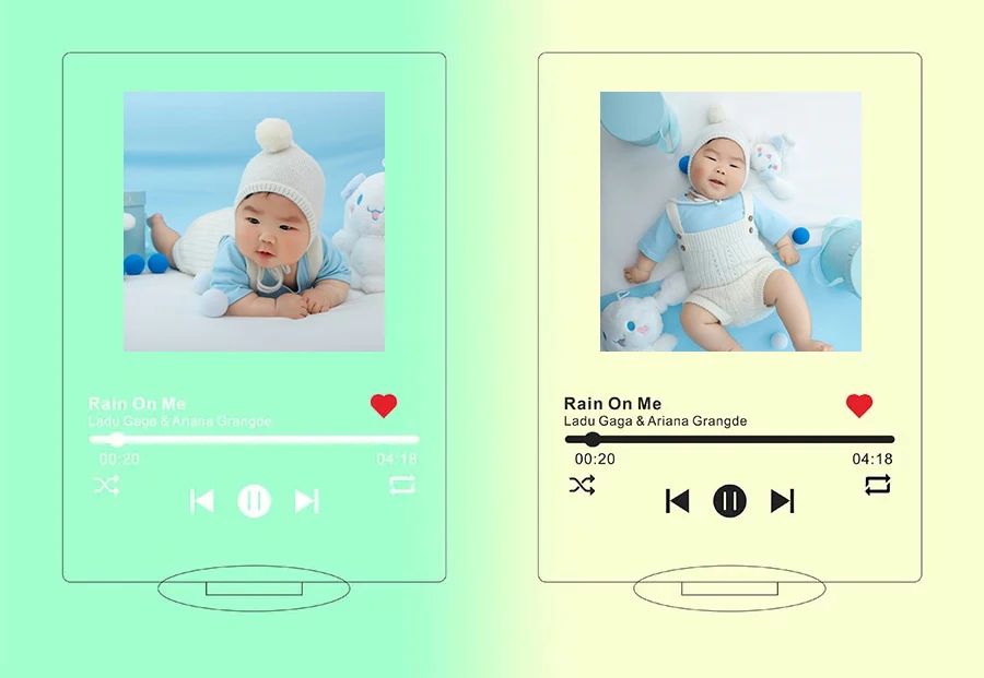Jubiläums-Anpassung Spotify Musik-Plakette Geschenk Personalisierter Acryl-Fotorahmen Dekoration Maßgefertigtes Romantisches Geburtstagsgeschenk – Detail 5