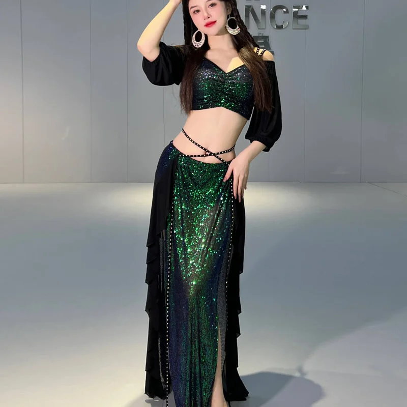 Dancer\'s Vitality Fan Dance Wear Women M L Xl Linen Nylon Modal Guangdong Belly Dancing Costume 5039 Best