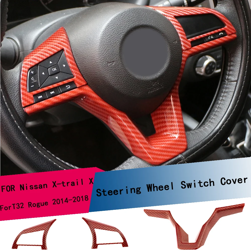 Lenkradverkleidungsrahmen-Dekorationsabdeckung, Autoaufkleber, Zierleiste, Innenzubehör für Nissan Micra March 2017–2021