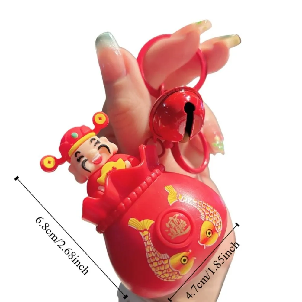 السنة الصينية الجديدة الثروة الله صوت المفاتيح الصحافة صوت نعمة حقيبة الصينية الله صوت كيرينغ حقيبة بنقوش كرتونية لعبة معلقة #6