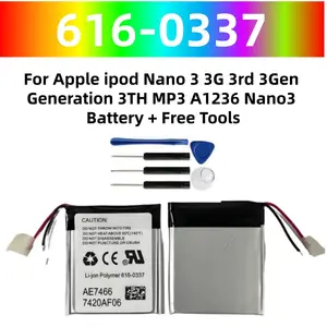 Bilashmart 616 0337 Replacement Battery Apple ipod Nano 3 3G 3rd 3Gen Generation 3TH MP3 A1236 Nano3 Battery + Free Tools
