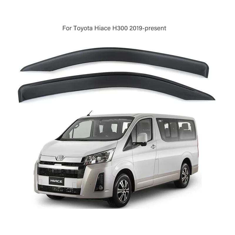 For Toyota 2019-2024 Hiace H300 Injection Molding Thickened Rain Shield Rain Brow 2 Pack Window Deflector