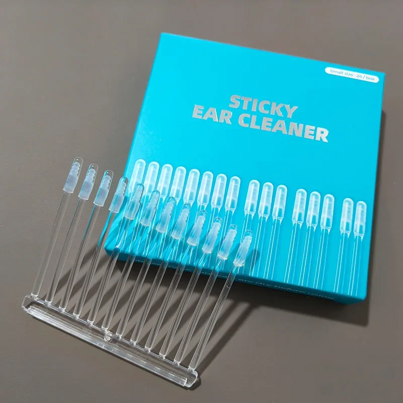 24Pcs/Box Disposable Silicone EarWax Remover sticky ear pick For Kids Olders Adult S/L Ear Cleaner Reusable Adhesive Earpick image 6