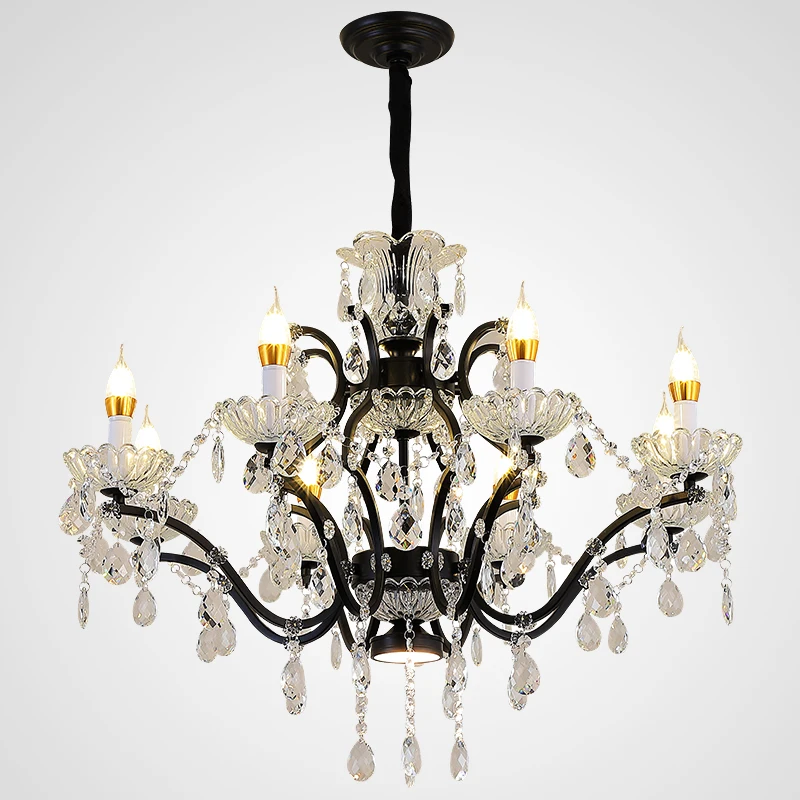 

Chinese Factory Metal Crystal Chandelier for Living Room Bedroom Nordic Light Interior Lighting Hanging Light Fixtures