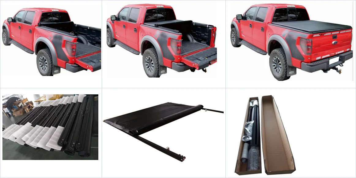 New Soft Roll up Aluminium Hard Fold Retractable Electric Manual Truck Bed Cover for F250 F350 F450 Tonneau Cover SUPER