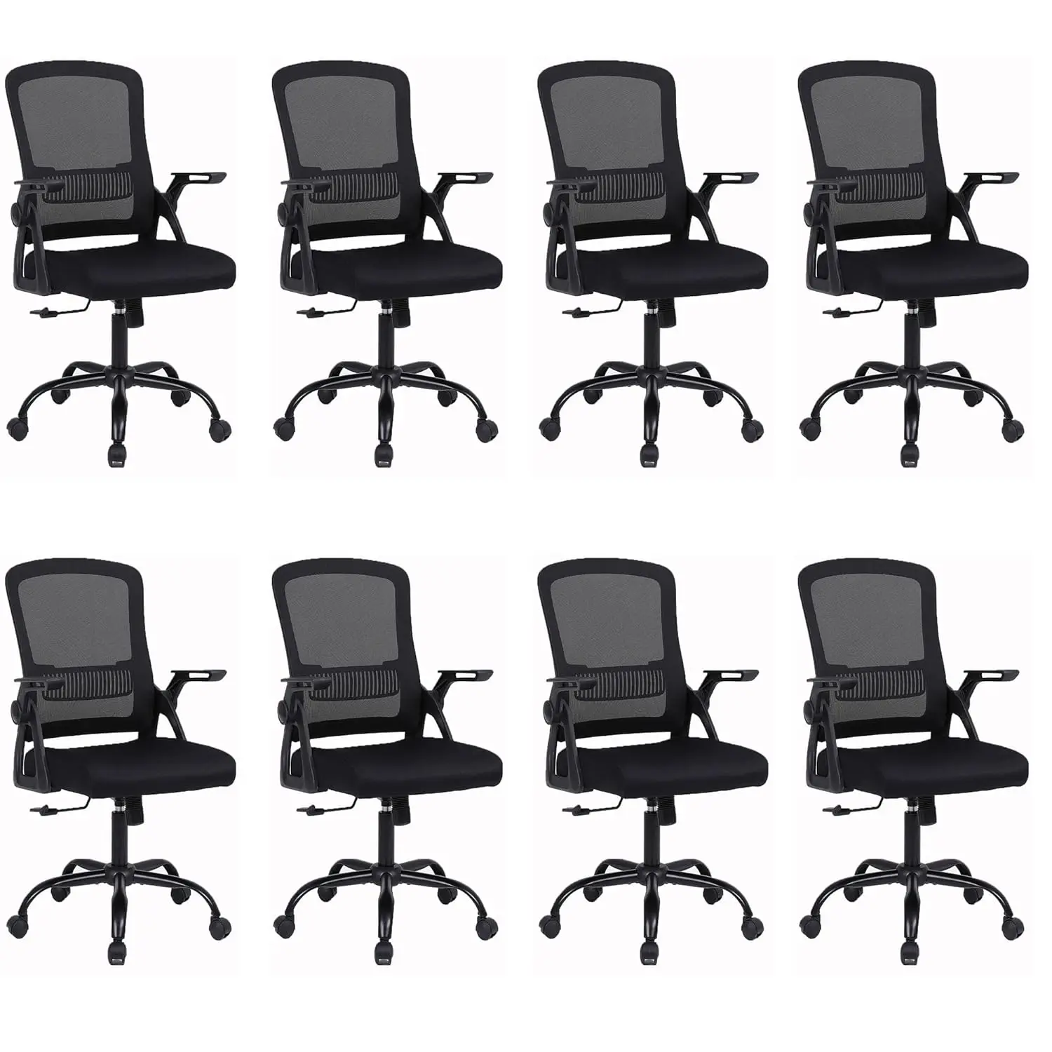 

Office Chair, Ergonomic Desk Chair with Lumbar Support, Breathable Mesh Chair with Flip-up Armrests and Mid Back,, Customized