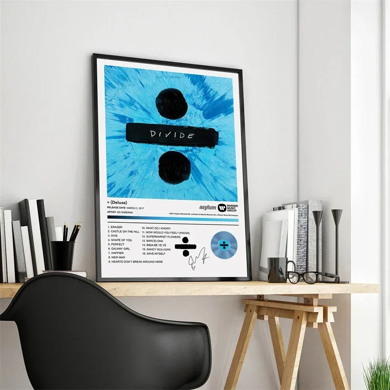 قماش اللوحة الملصقات والمطبوعات جدار الفن البوب مغني الراب ألبوم الموسيقى غطاء إد شيران المشارك الجمالية الهيب هوب روك زائد متعددة #4