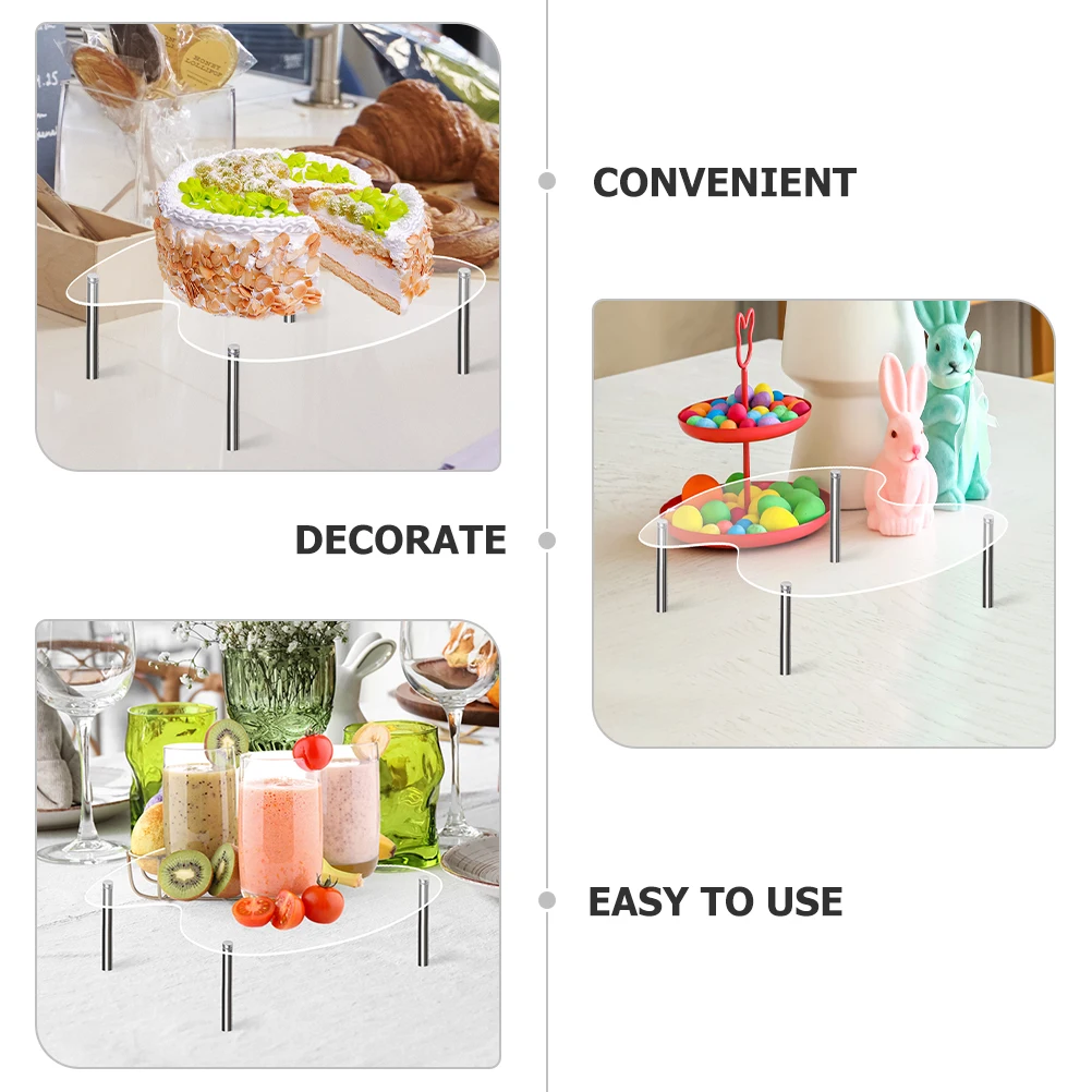 

3pcs Acrylic Cake Display Stand Multi Layer Clear Tiered Dessert Cupcake Organizer for Wedding Birthday Party Transparent