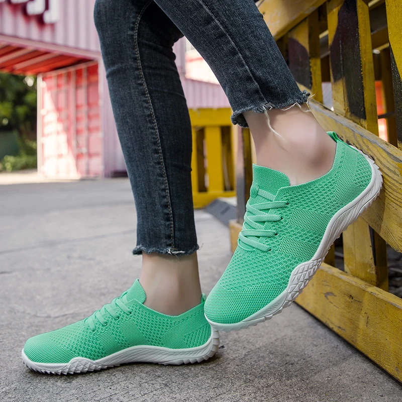 Damyuan Women Shoes Flying Weave Sneakers Light Comfortable Vulcanized Shoes Female Mesh Breathable Sneakers Ladies Footwear