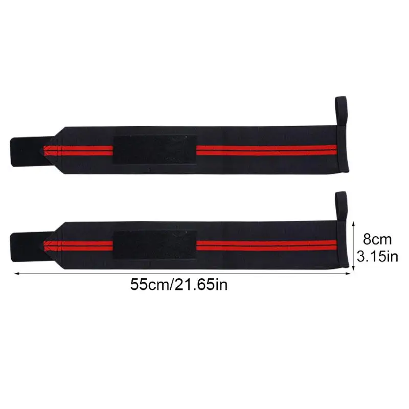 1 زوج اللياقة البدنية المعصم دعم معصمه رياضة رفع الأثقال يلتف ضمادة معصمه الرياضية