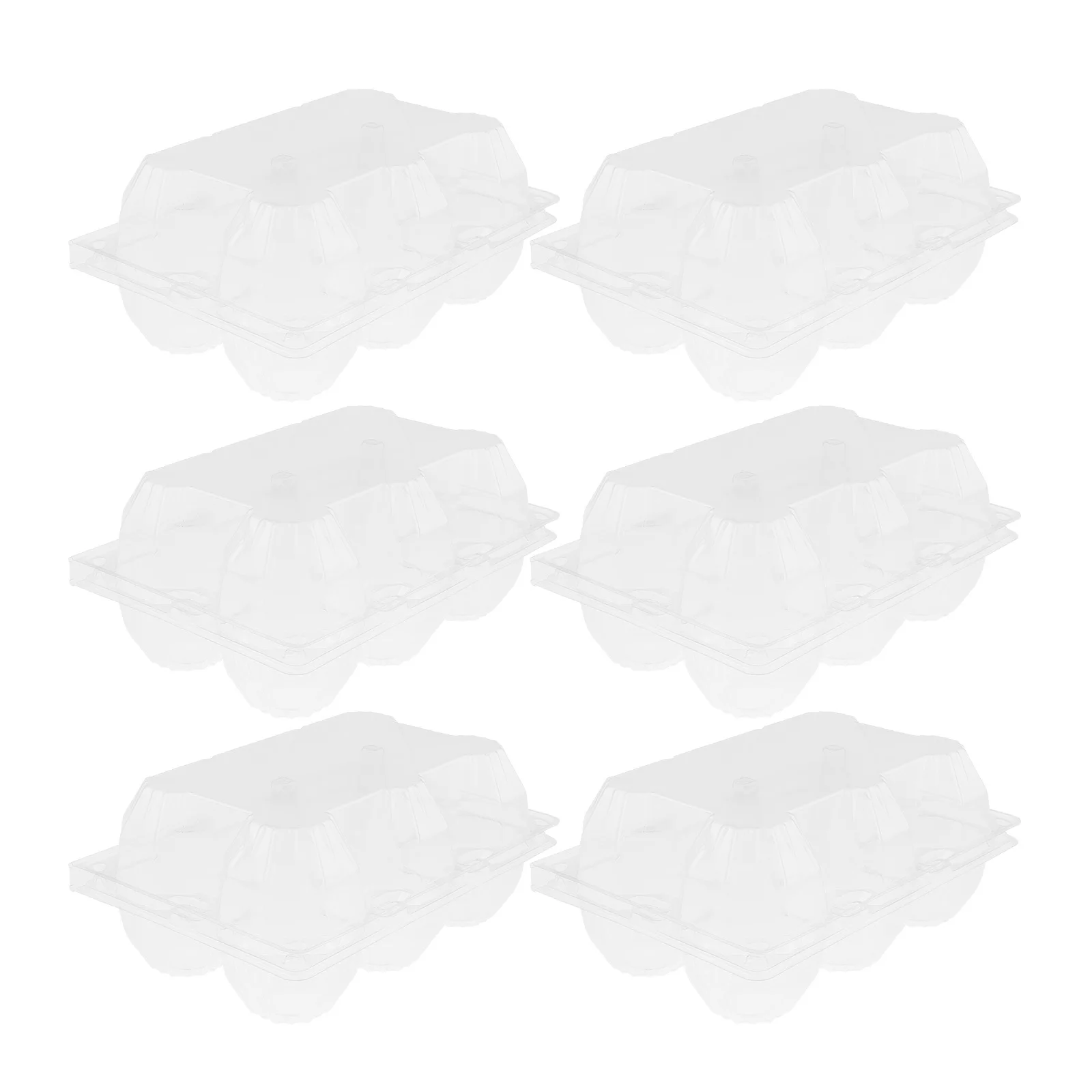 

6Pcs Transparent Egg Box 6-Slot Clear Plastic Egg Holder Kitchen Organizer Storage Container Eggs Carton Storage Boxes