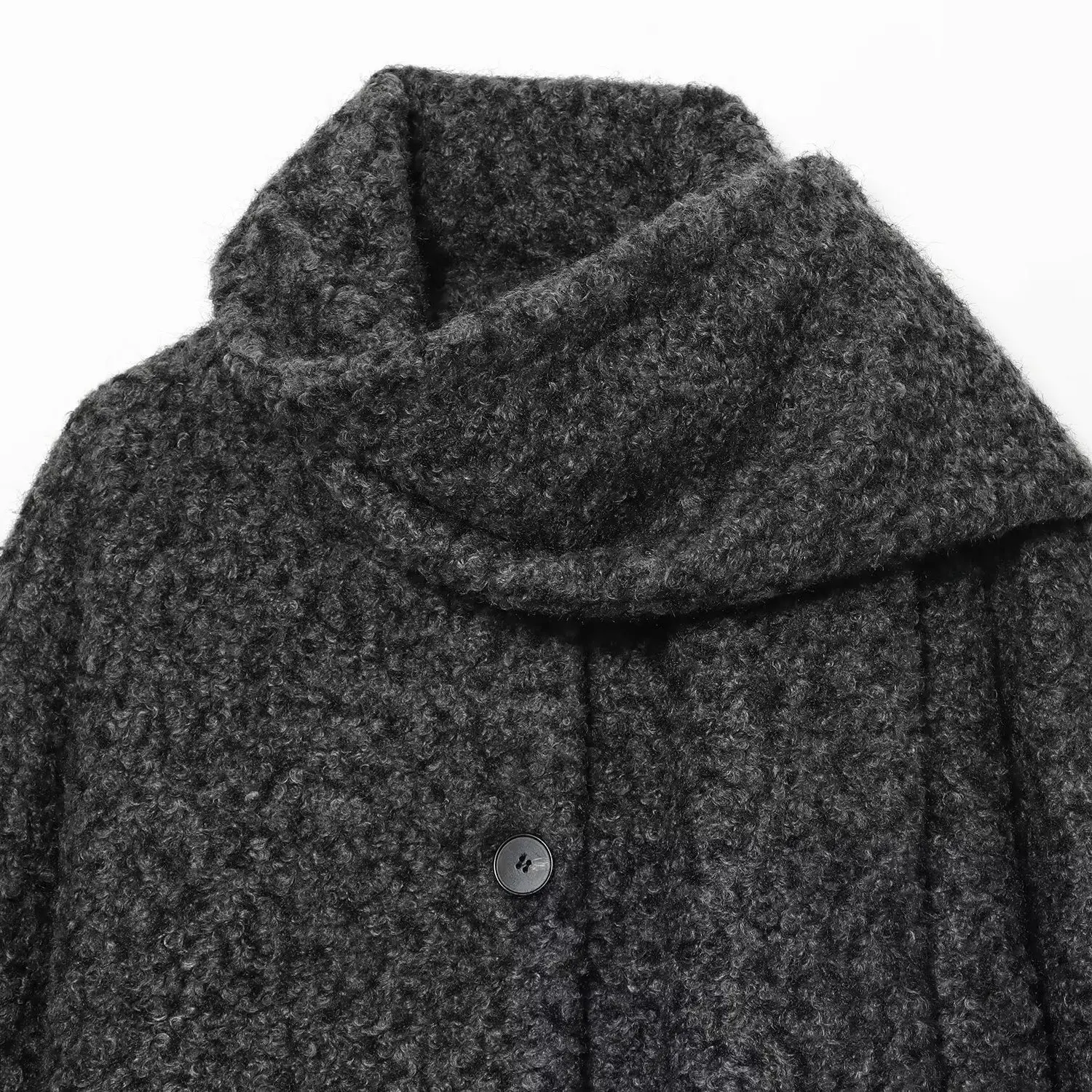 JNLEAOG Faionable ort cercle manteau en laine pour les femmes automne nouveau Sle rue Sle Long Sve Polyester Fiber polyvalent