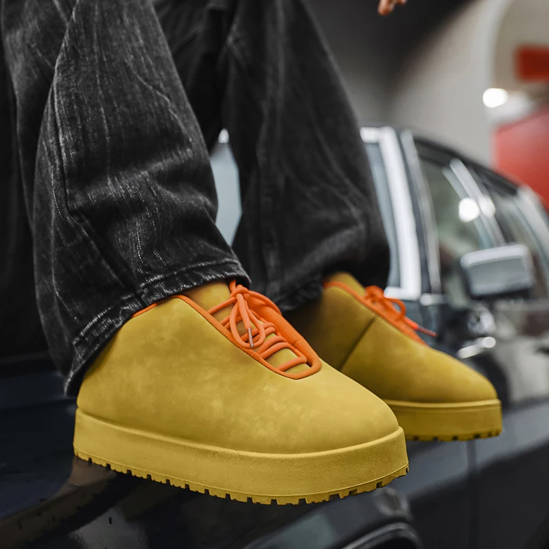 أحذية الثلوج الرجالية في الهواء الطلق الشارع لينة سميكة الباردة والدليل على الدافئة لينة عدم الانزلاق Preppy هدايا العيد الرجال التمهيد جديد الخريف الشتاء #6